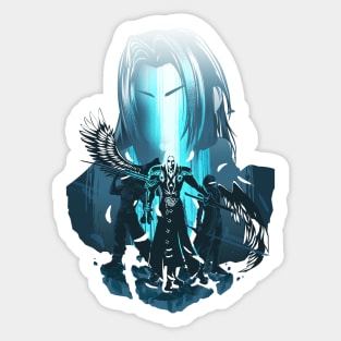 Man with the black cape sephiroth Sticker